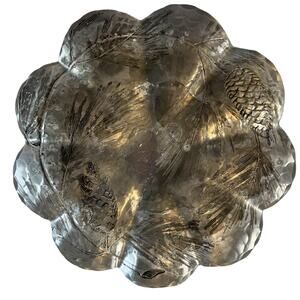 Vintage Wendell August Forge Handmade Hammered Aluminum Bowl 11" Rare Pinecone